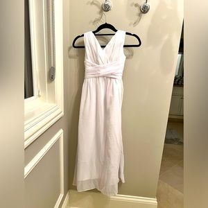 First communion or junior bridesmaids dress. Size 10. Happy rose